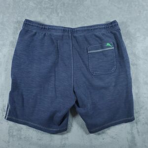 Tommy Bahama Tobago Bay Shorts Men's XL Blue Ribbed Knit Pima Cotton Beach